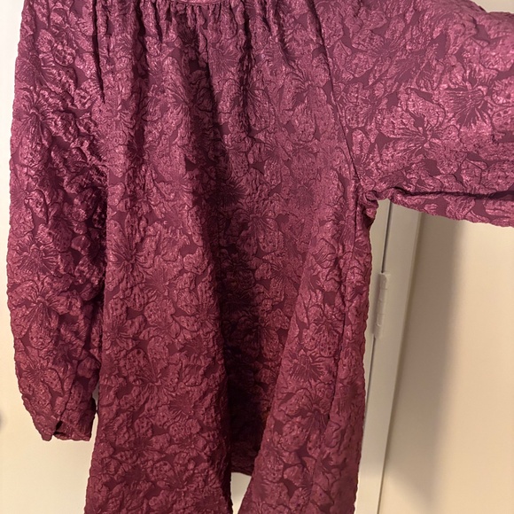 NWT NY & CO Textured Puff-Sleeve Shift Dress Size Large - Picture 5 of 12